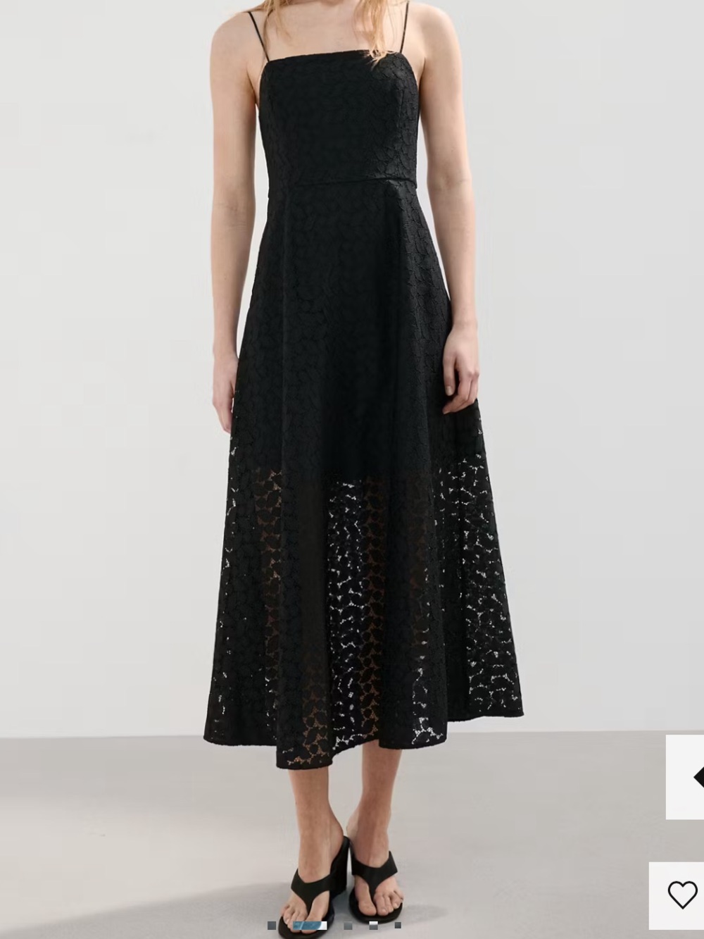 Mango Black Lace Strapless Evening Gown MIDI DRESS WITH LACE EMBROIDERY 7927
